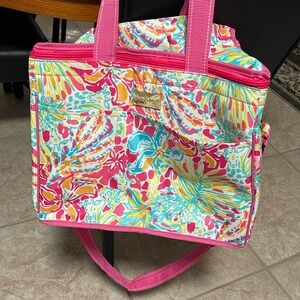 Lilly Pulitzer Insulated Beach Cooler "Spot Ya Pink" Colorway 15.5" x 12" x 10"